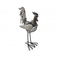 Elements 14 Inch Tall Rustic Iron Wire Rooster Decoration   566844140